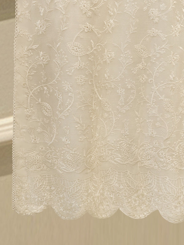 (Unstitched) 3 Piece - Pure Embroidered Cotton Net Suit S114058
