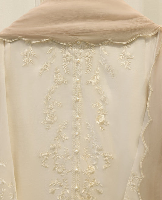 3 Piece - Pure Embroidered Cotton Net Suit S114054
