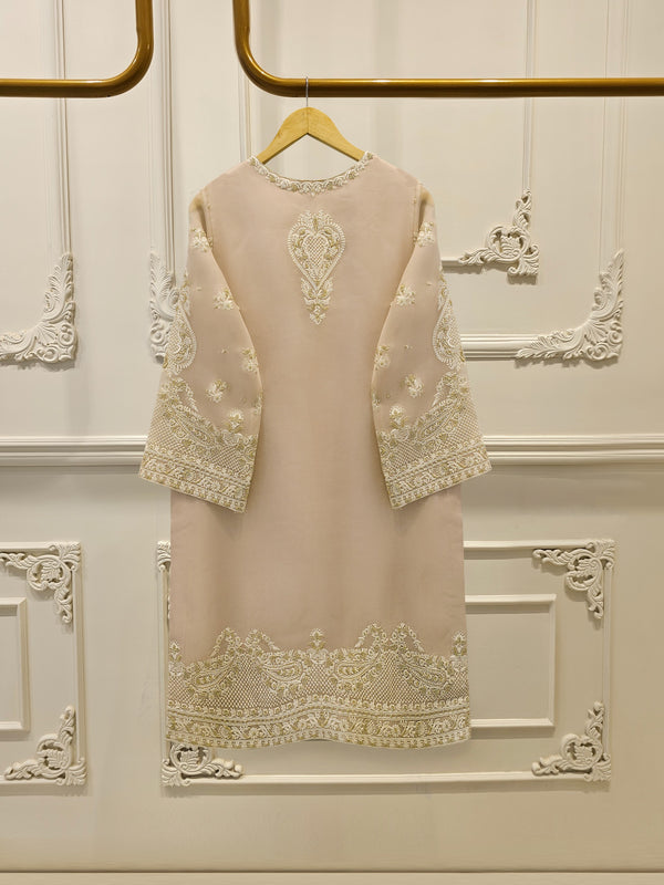 3 Piece - Pure Organza Embroidered Suit S114060