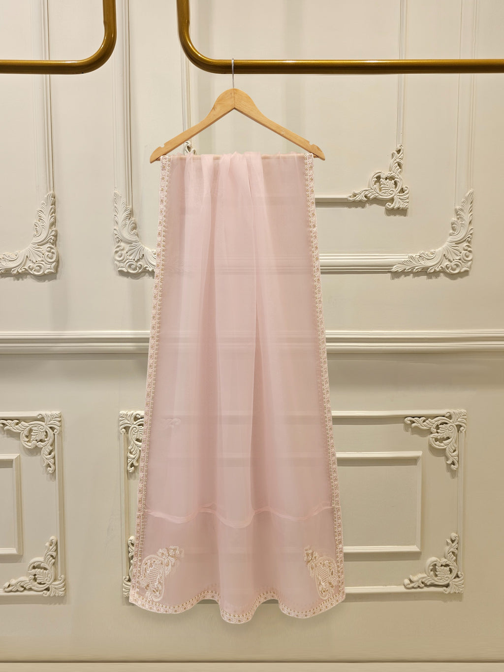 3 Piece - Pure Organza Embroidered Suit S114060