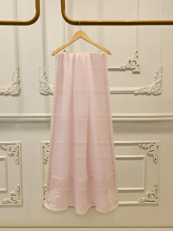 3 Piece - Pure Organza Embroidered Suit S114060