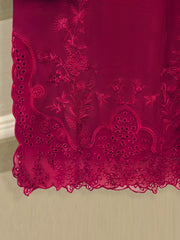 3 Piece - Pure Embroidered Cotton Net Suit S114089