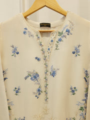 Pure Embroidered Sheesha Silk Shirt S114103