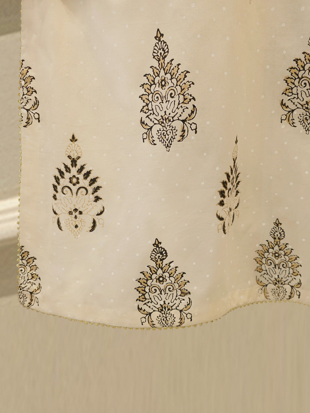 3 Piece - Hand Block Printed Kora Cotton Suit  S114102
