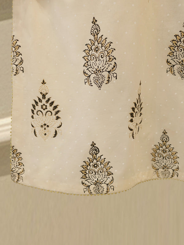 3 Piece - Hand Block Printed Kora Cotton Suit  S114102