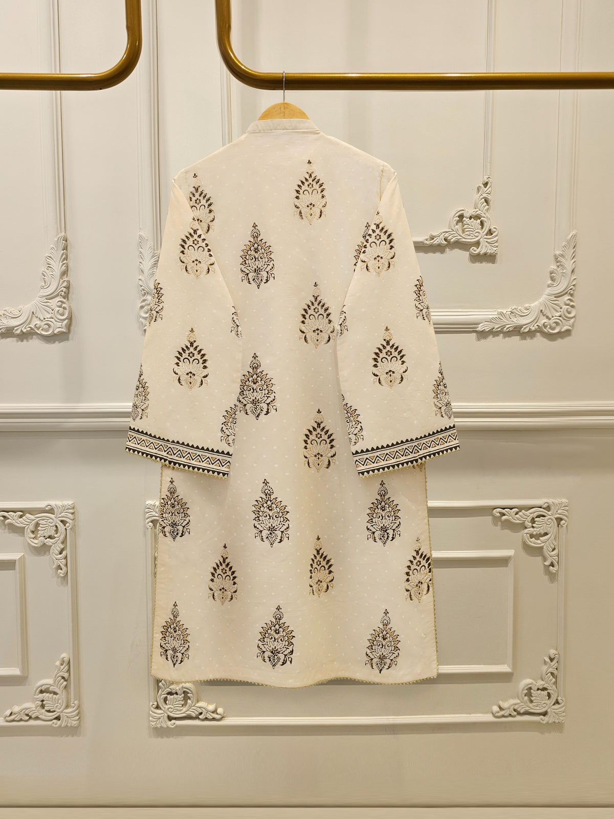 3 Piece - Hand Block Printed Kora Cotton Suit  S114102