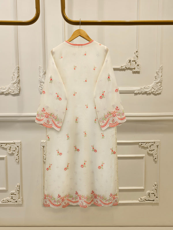 3 Piece - Pure Embroidered Cotton Net Suit S114104