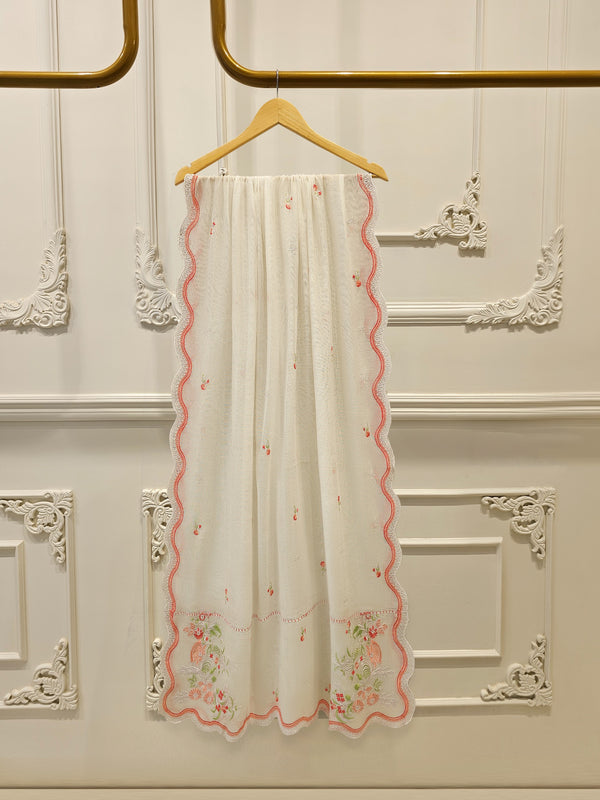 3 Piece - Pure Embroidered Cotton Net Suit S114104