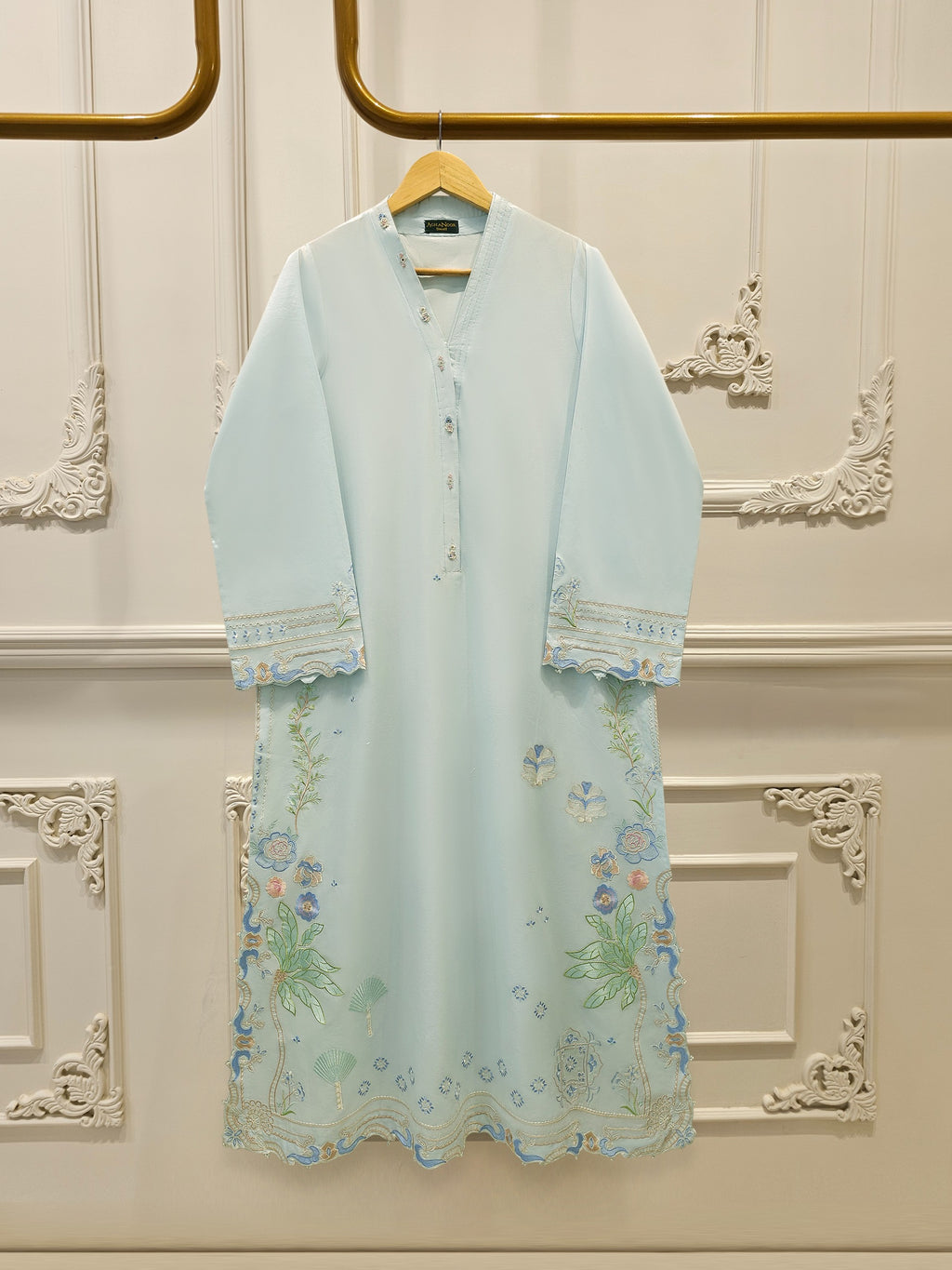 2 Piece - Embroidered Cambric Suit S114160