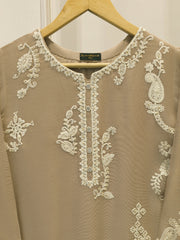 2 Piece - Pure Embroidered Cotton Net Suit S114171