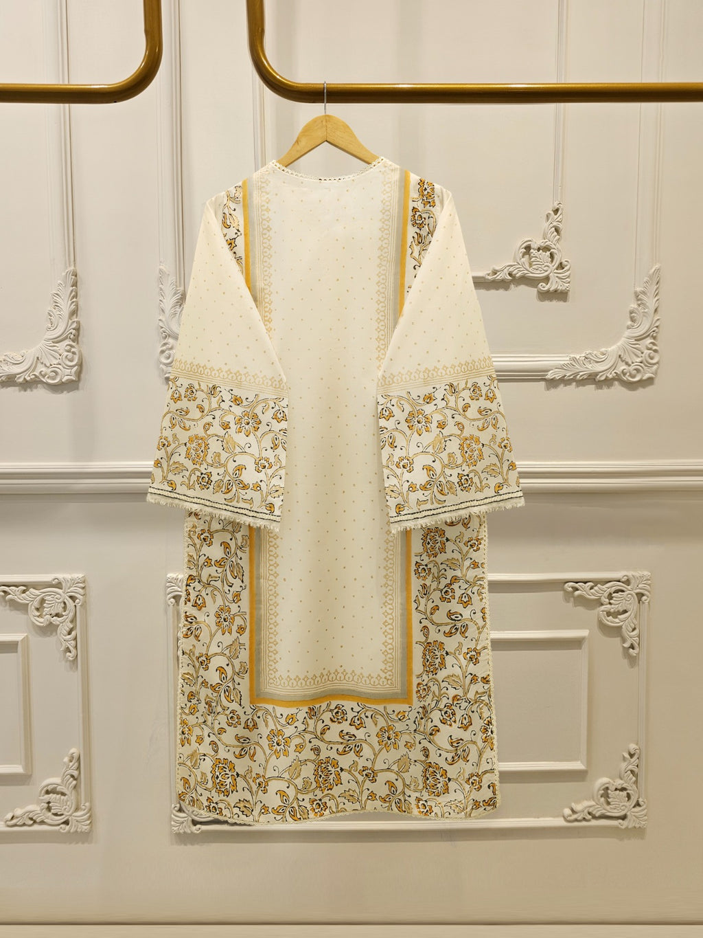 3 Piece - Hand Block Printed Kora Cotton Suit  S114196