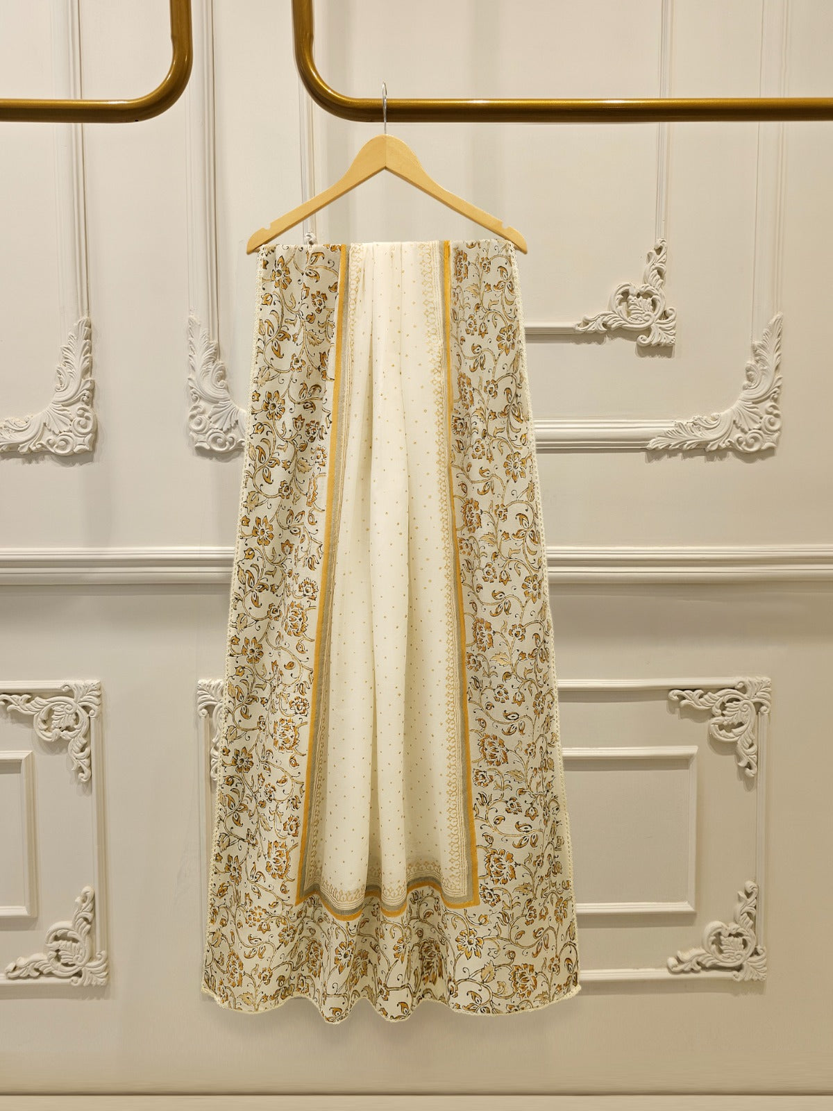 3 Piece - Hand Block Printed Kora Cotton Suit  S114196