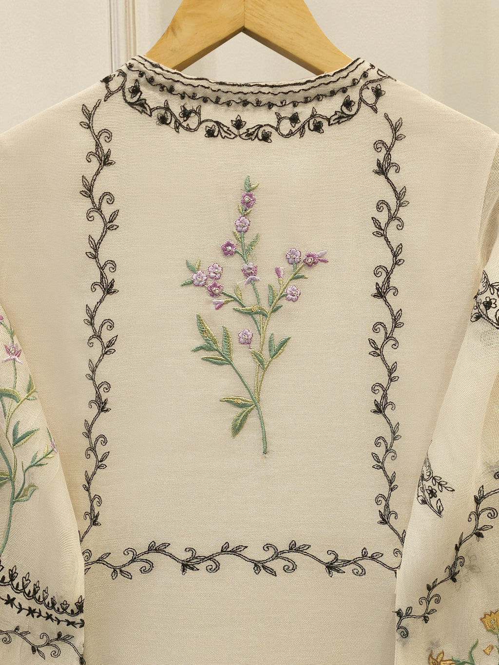 3 Piece - Embroidered Cotton Net Suit WS00304