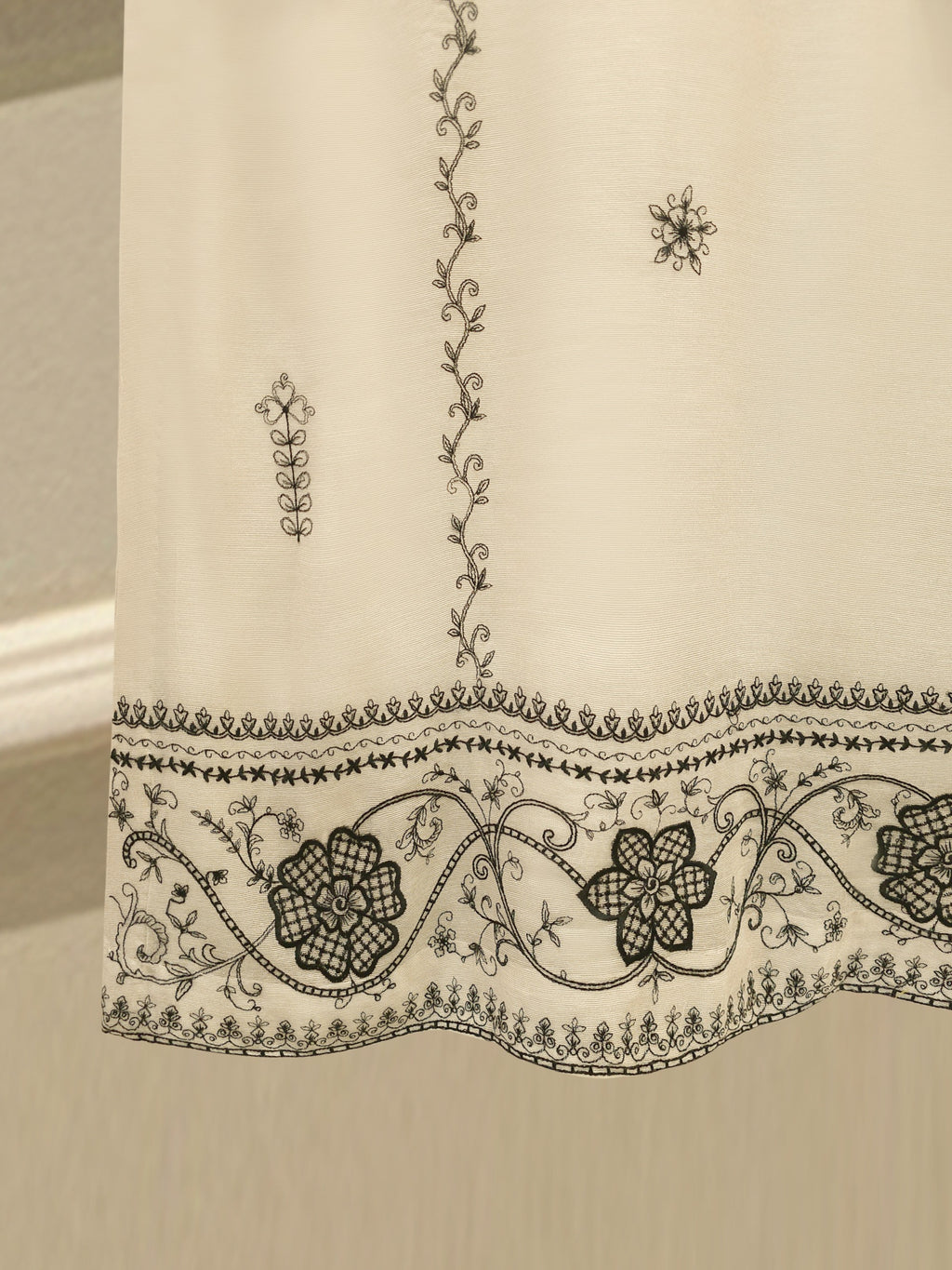 3 Piece - Embroidered Cotton Net Suit WS00304