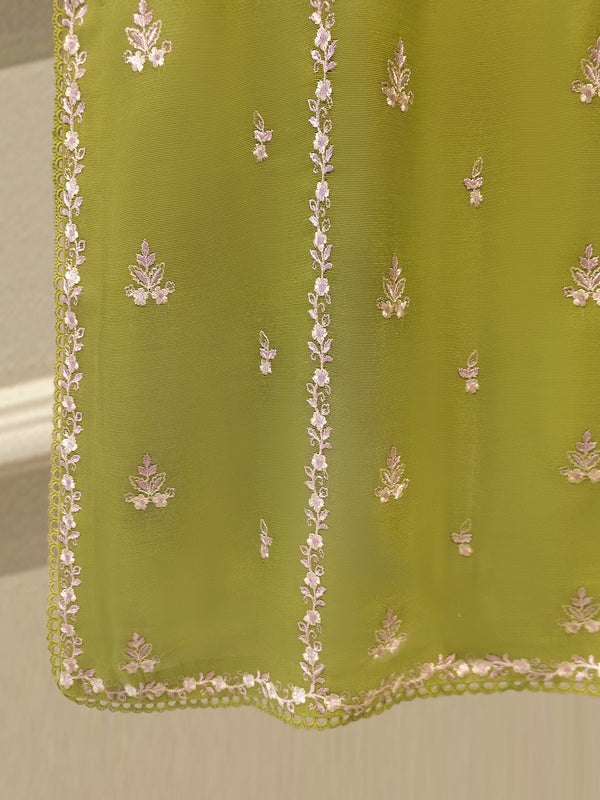 3 Piece - Pure Embroidered Cotton Net Suit S114214
