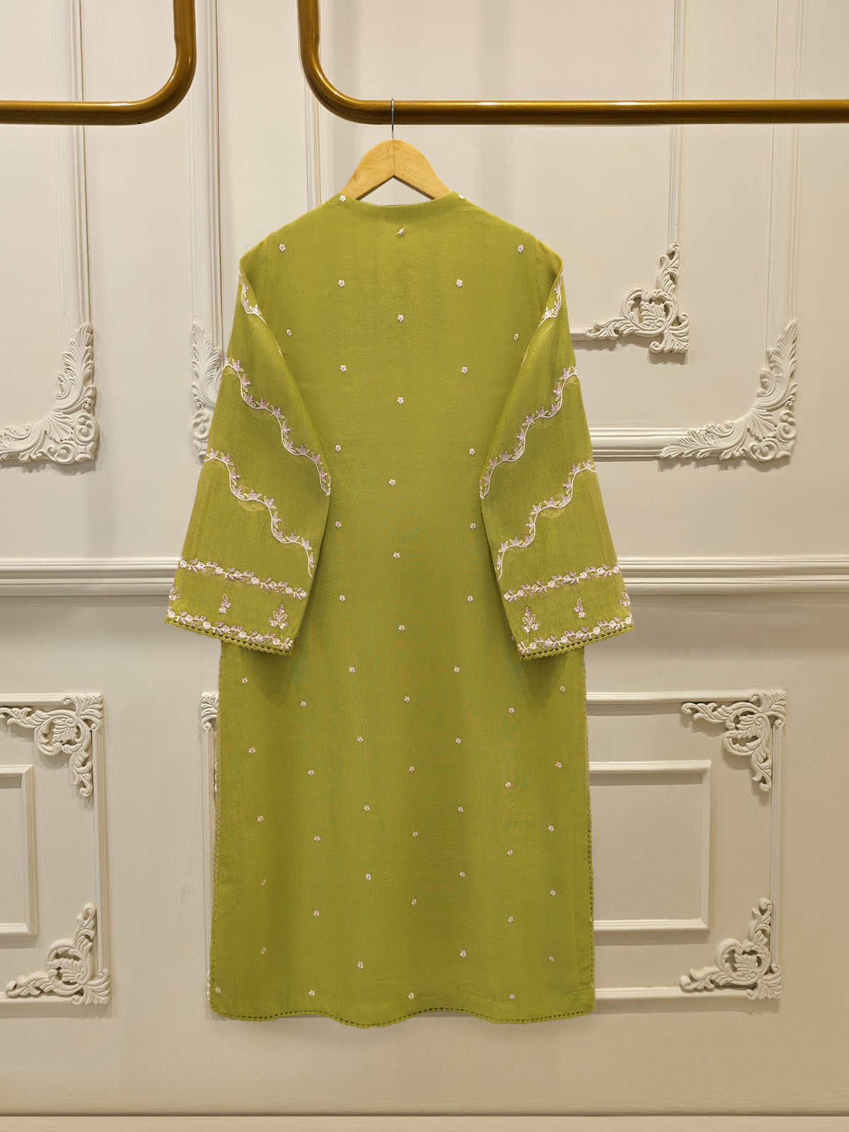 3 Piece - Pure Embroidered Cotton Net Suit S114214