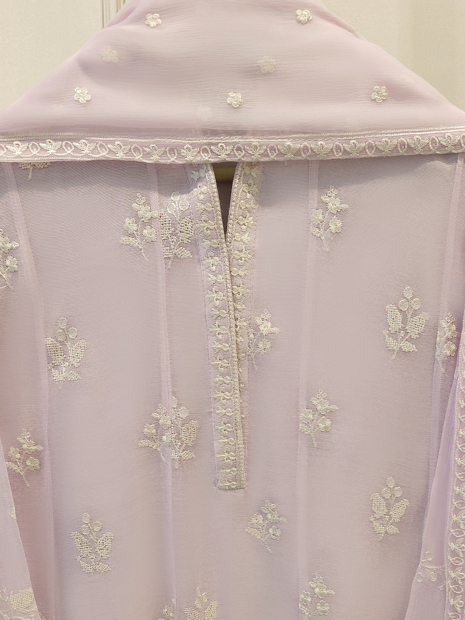 3 Piece - Pure Embroidered Cotton Net Suit S114216 Secondary image