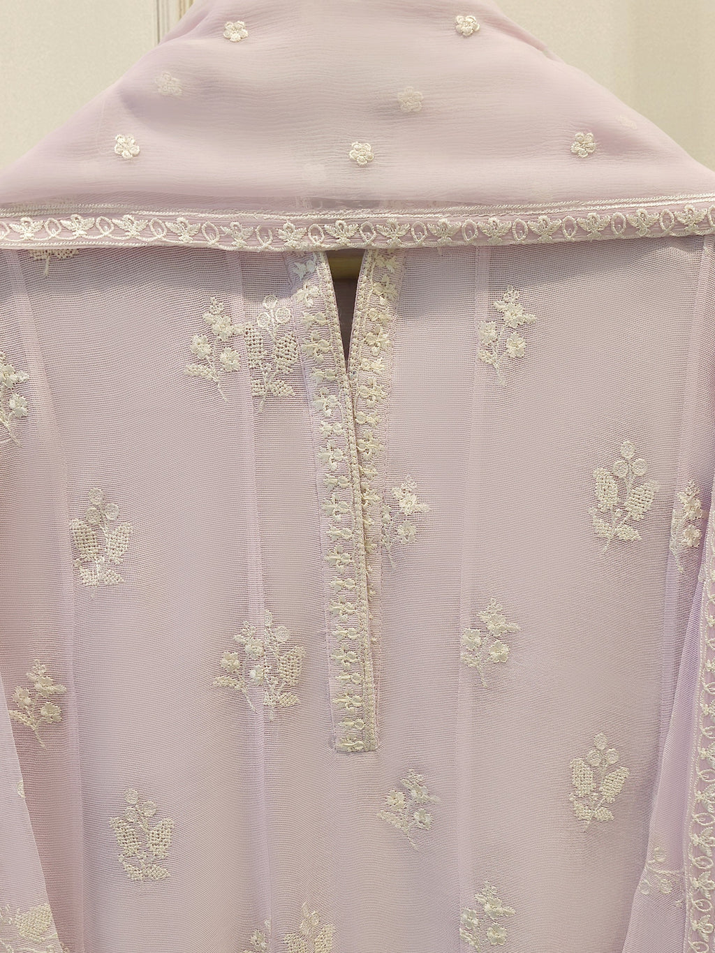 3 Piece - Pure Embroidered Cotton Net Suit S114216