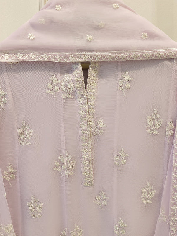 3 Piece - Pure Embroidered Cotton Net Suit S114216