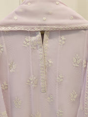 3 Piece - Pure Embroidered Cotton Net Suit S114216