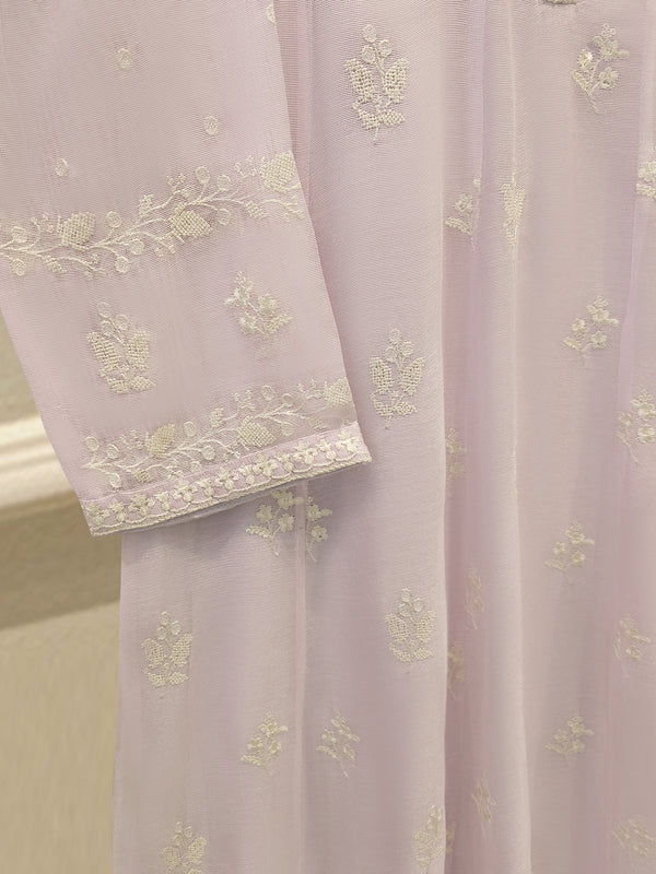 3 Piece - Pure Embroidered Cotton Net Suit S114216