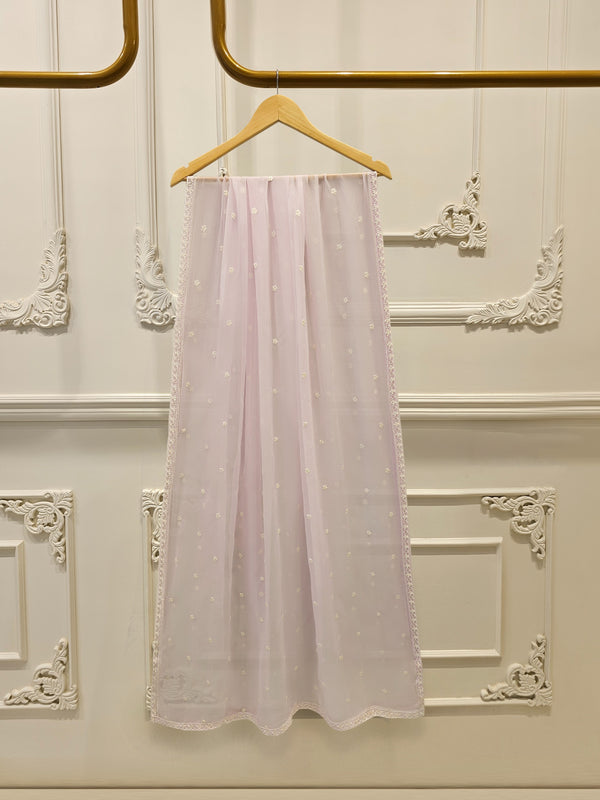 3 Piece - Pure Embroidered Cotton Net Suit S114216