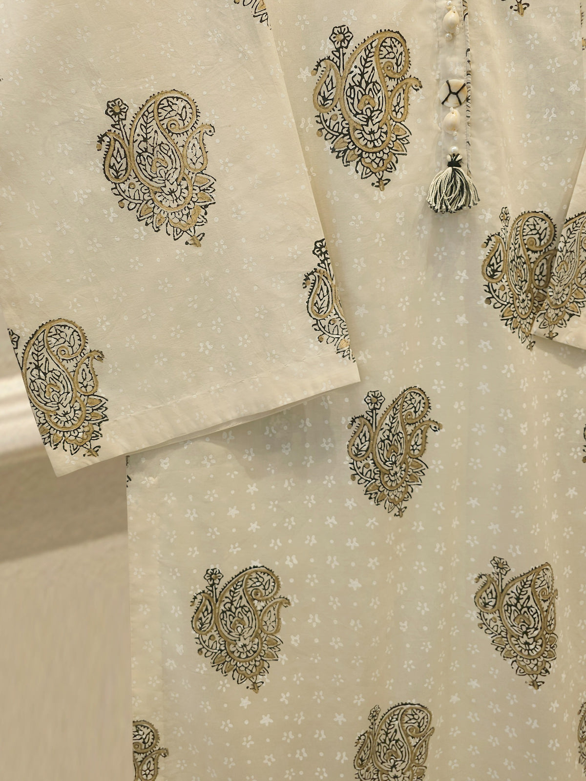 2 Piece - Hand Block Printed Kora Cotton Suit  S114220