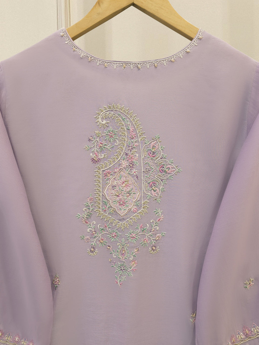 3 Piece - Embroidered Kora  Cotton Suit WS00305