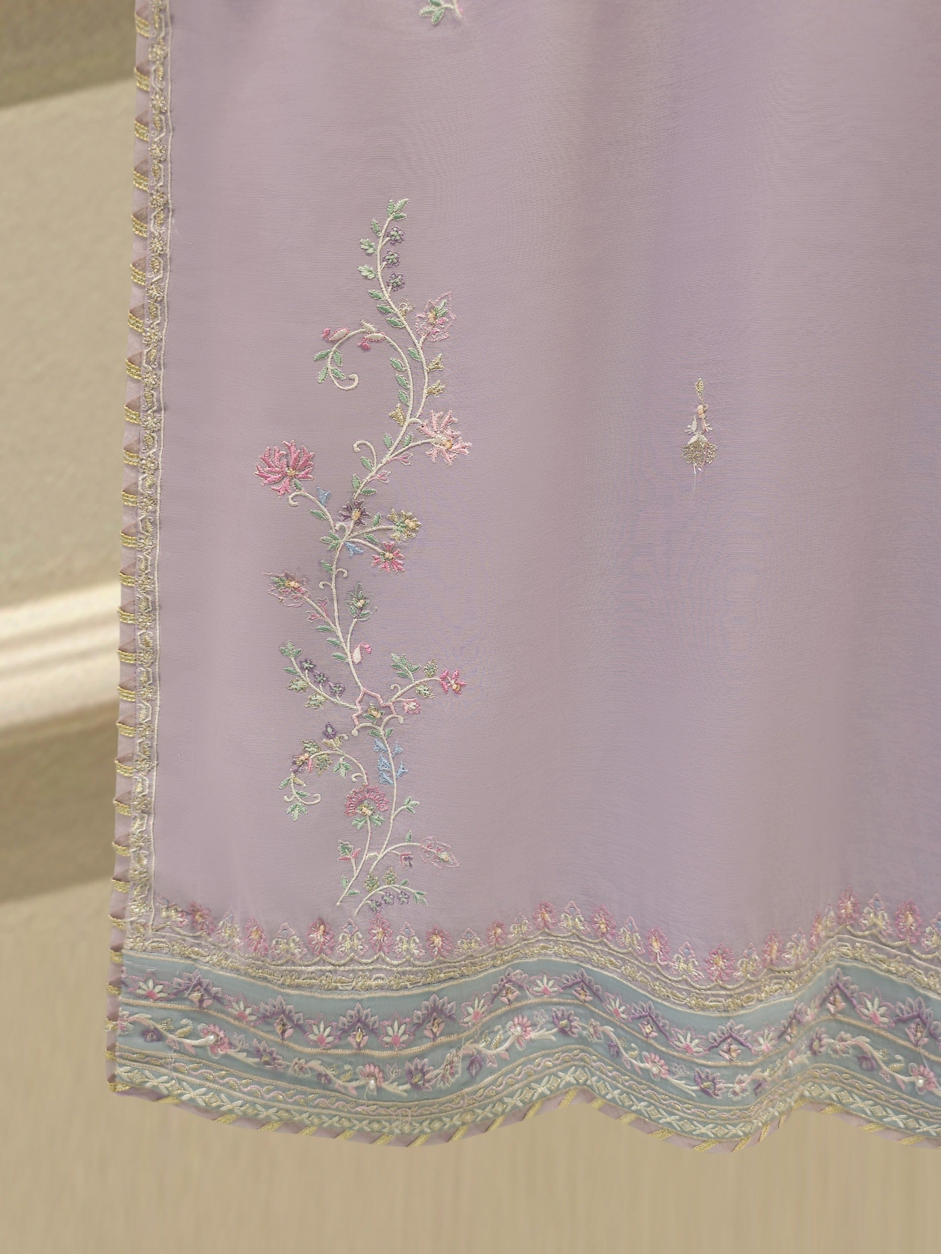 3 Piece - Embroidered Kora  Cotton Suit WS00305