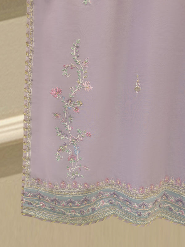 3 Piece - Embroidered Kora  Cotton Suit WS00305
