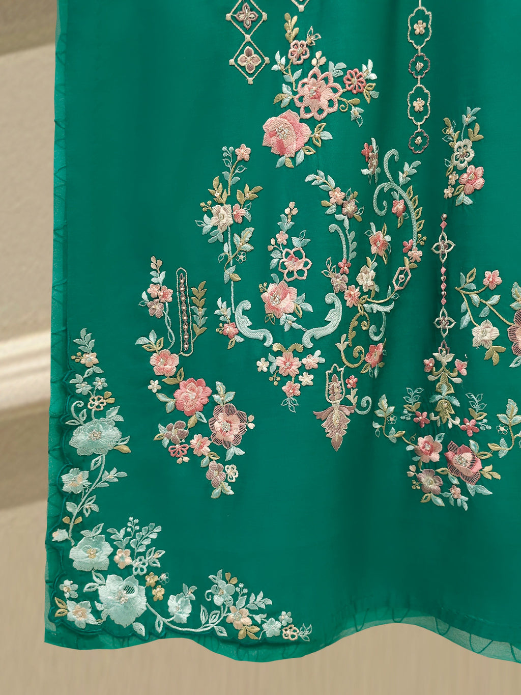 2 Piece- Pure Khaddi Silk Embroidered Suit S114271