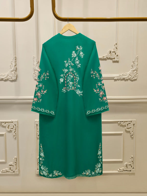 2 Piece- Pure Khaddi Silk Embroidered Suit S114271