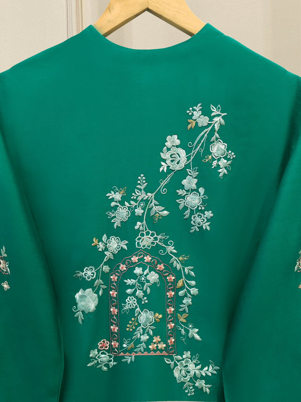 2 Piece- Pure Khaddi Silk Embroidered Suit S114271