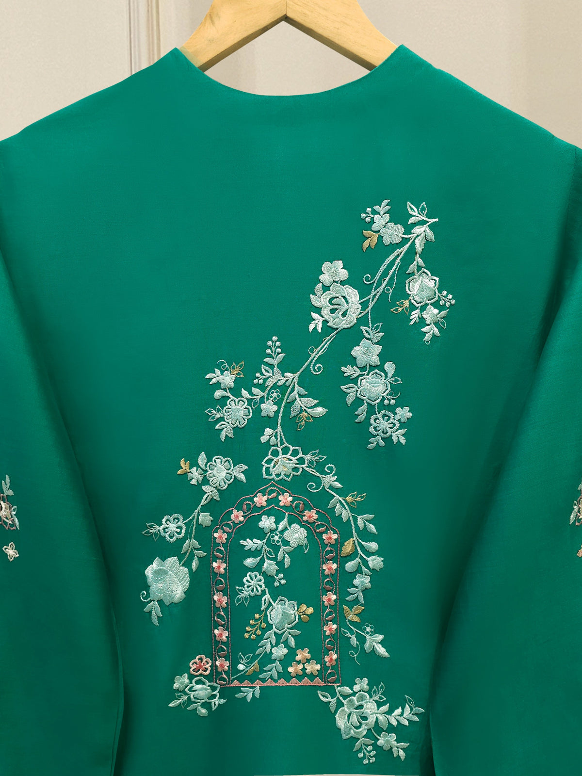 2 Piece- Pure Khaddi Silk Embroidered Suit S114271