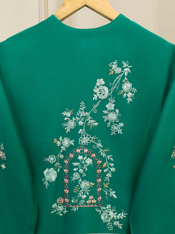 2 Piece- Pure Khaddi Silk Embroidered Suit S114271