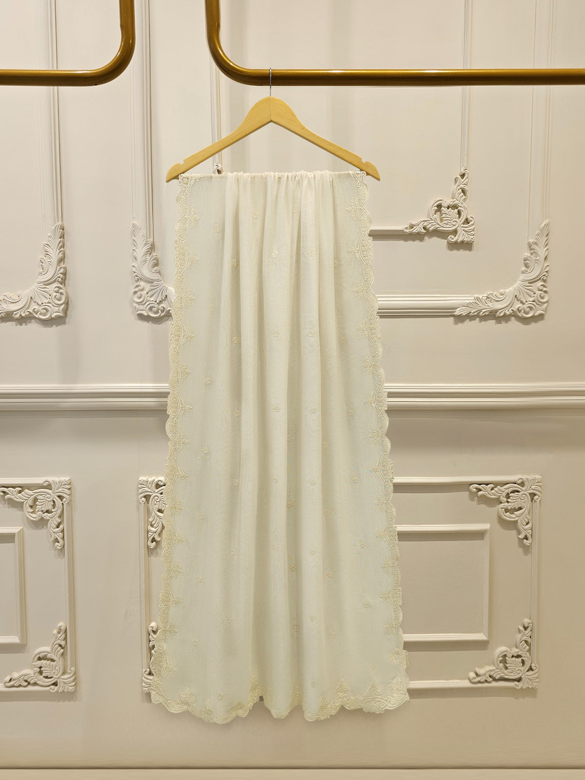 3 Piece - Pure Embroidered Cotton Net Suit S114254