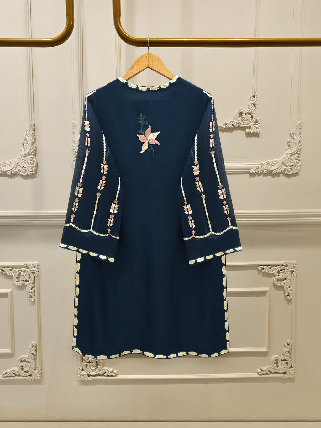 3 Piece - Pure Embroidered Cotton Net Suit S114273