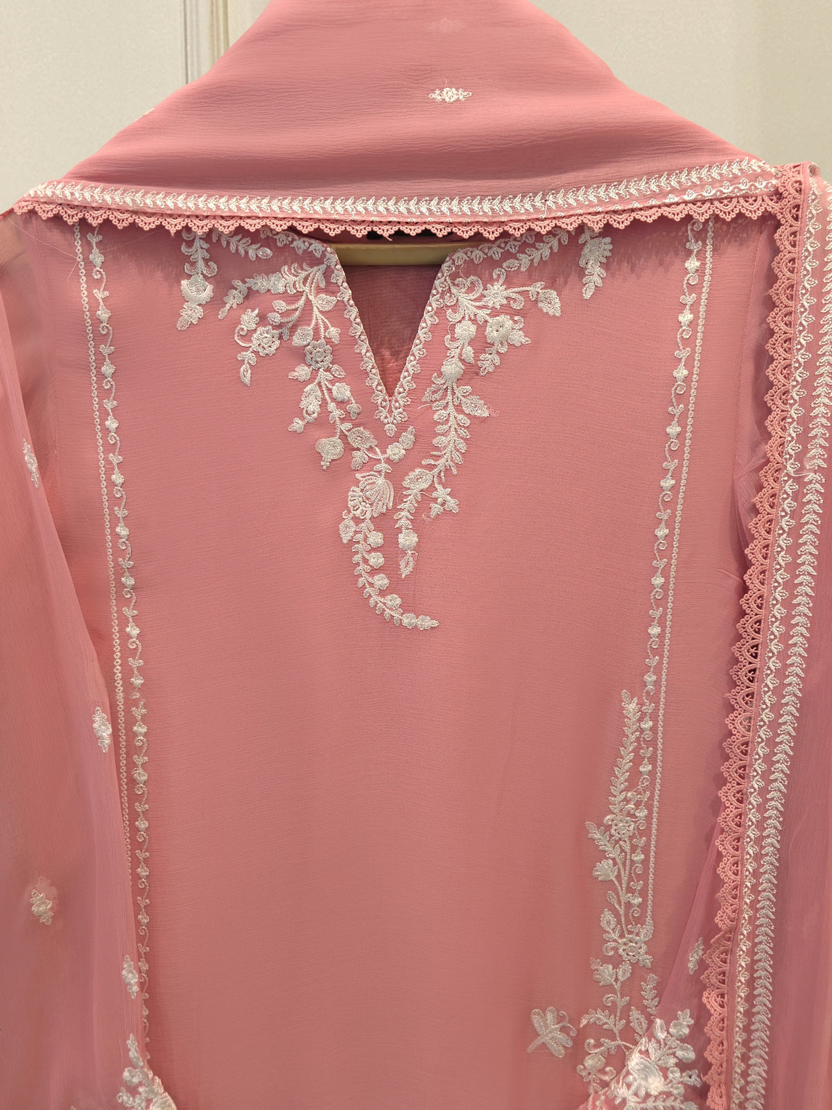 3 Piece - Pure Embroidered Chiffon Suit S114253