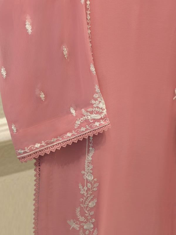 3 Piece - Pure Embroidered Chiffon Suit S114253