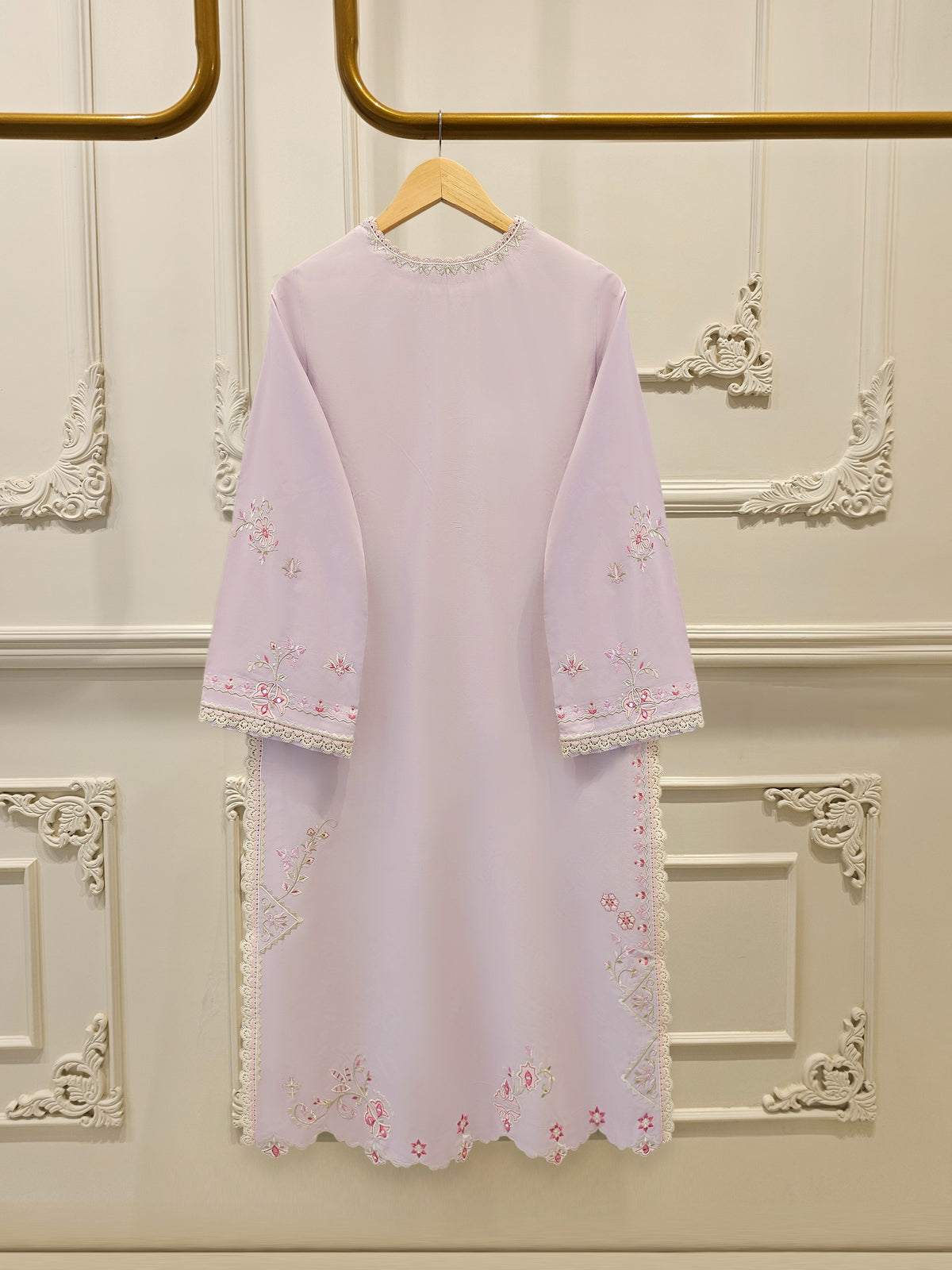2 Piece - Embroidered Cambric Suit S114309