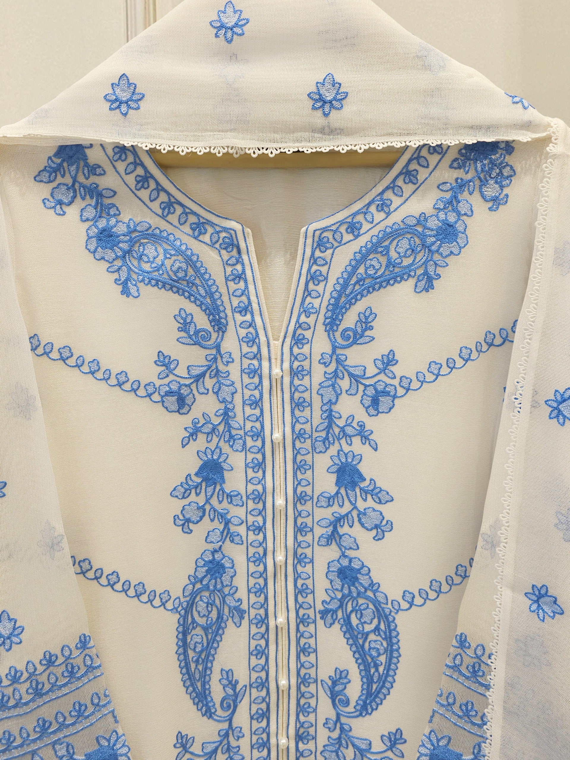 3 Piece - Pure Embroidered Cotton Net Suit S114301 Secondary image