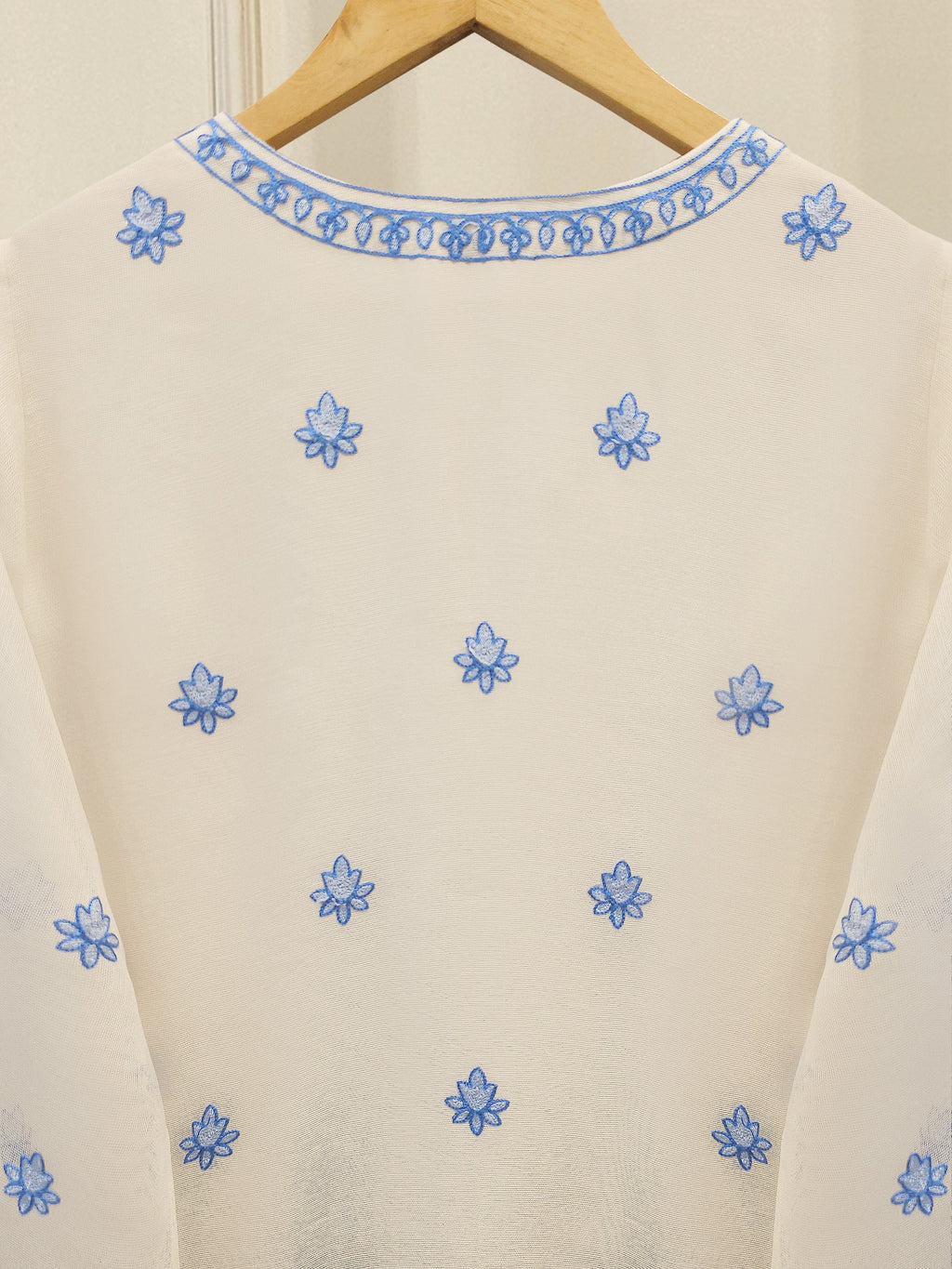 3 Piece - Pure Embroidered Cotton Net Suit S114301