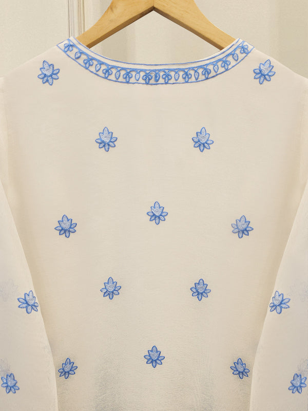 3 Piece - Pure Embroidered Cotton Net Suit S114301