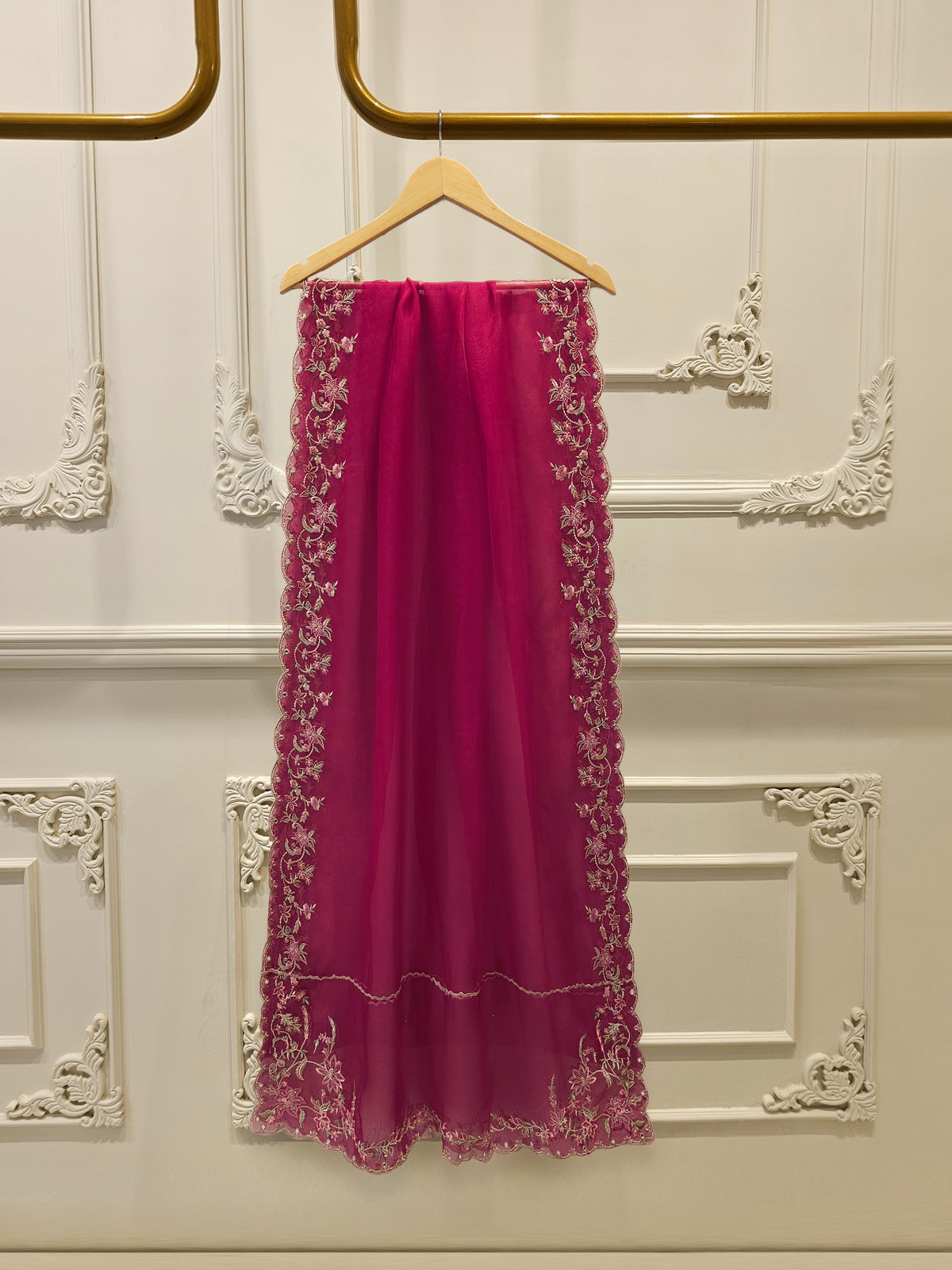 3 Piece - Pure Khaddi Silk Embroidered MTO0007 ( Made to Order)