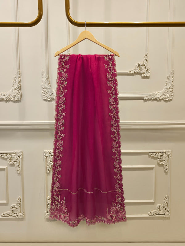 3 Piece - Pure Khaddi Silk Embroidered MTO0007 ( Made to Order)