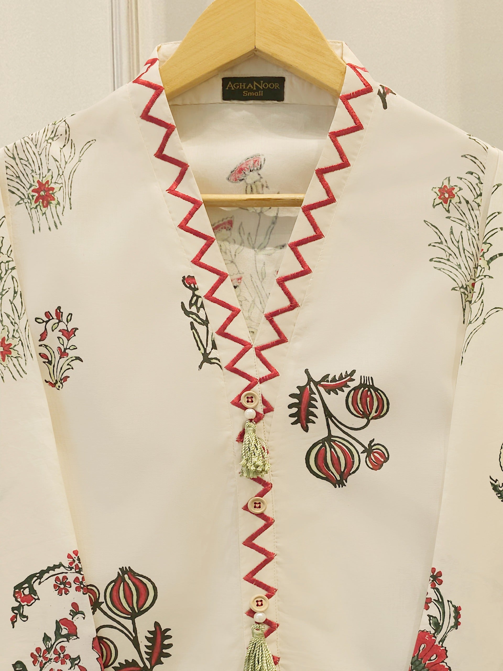 2 Piece - hand block print Cambric Suit S114318 Secondary image
