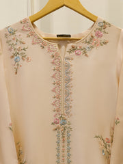 Pure Embroidered Sheesha Silk Shirt S114317