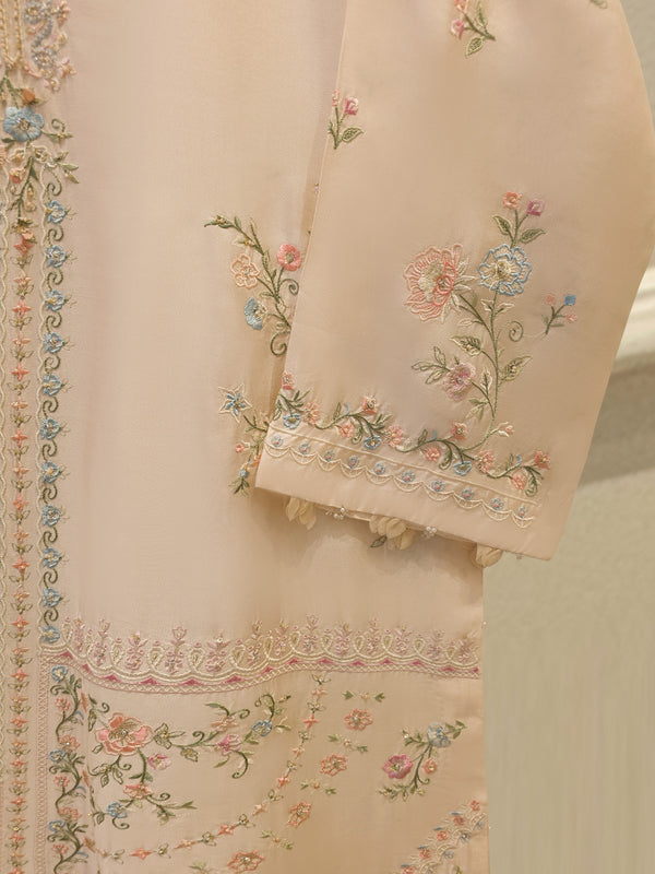 Pure Embroidered Sheesha Silk Shirt S114317