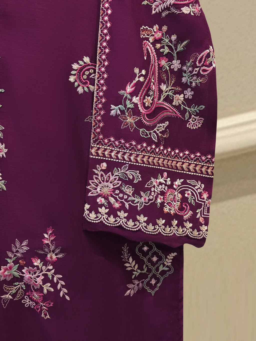 Embroidered Kora  Cotton Shirt S114315