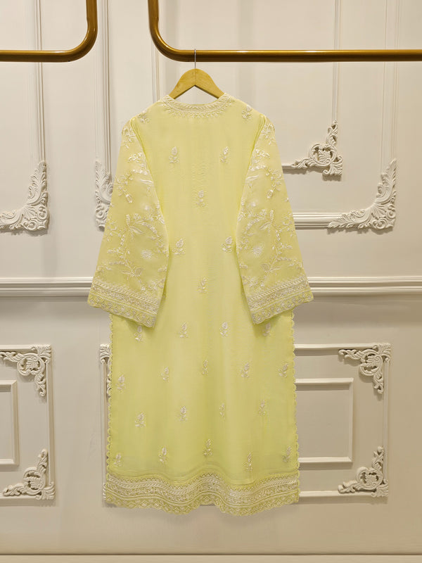 3 Piece - Pure Embroidered Cotton Net Suit S114361